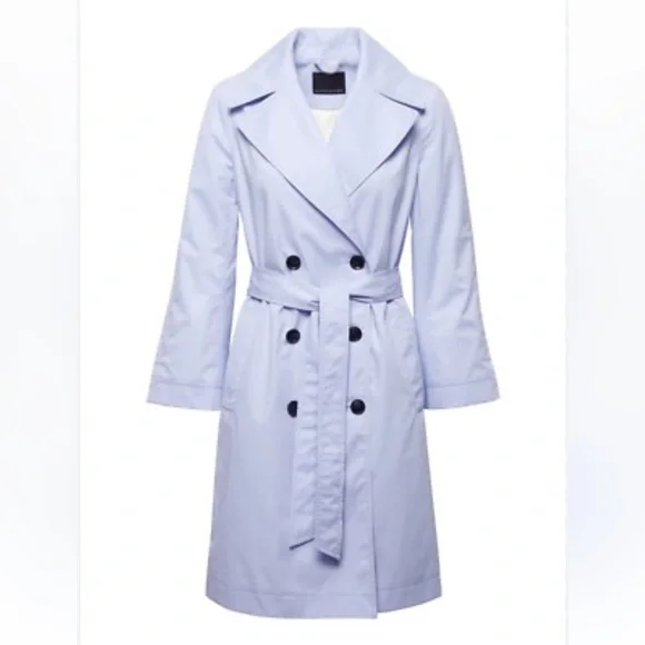 Banana Republic Water-Resistant Periwinkle Blue Trench Size Size Extra Small - Picture 1 of 8